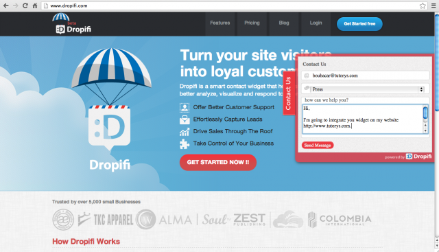 Dropifi - Home page