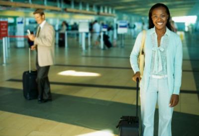 image black women travel flight