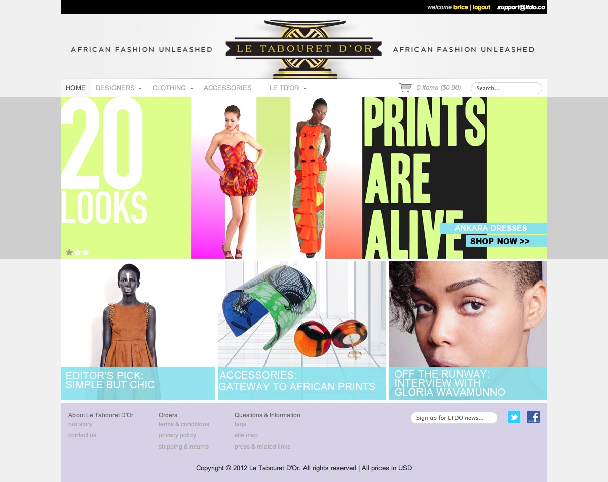 tabouret or luxury African fashion