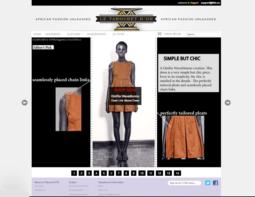 Le Tabouret D’Or, a luxury African fashion e-boutique