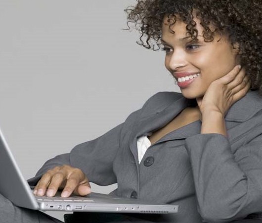 image Business-Woman-Computer-Office-Black-Enterprise Work