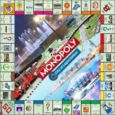 Mrs-Nimi-Akinkugbe-CEO-Bestman-Games-presenting-the-City-of-Lagos-Edition-of-Monopoly-to-Governor-Fashola 2