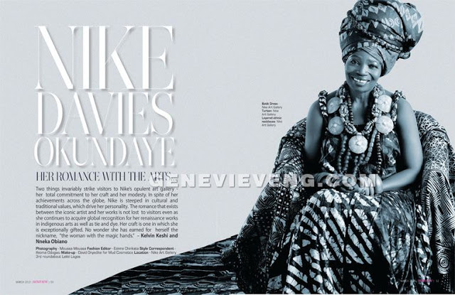 Nikes Davis Okundayo en couverture du magazine Genevieve