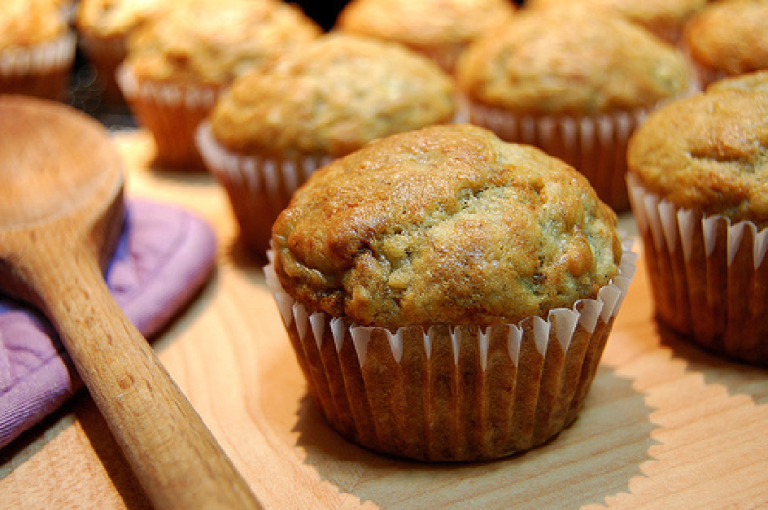 Recette de Muffins à la banane et au caramel salé