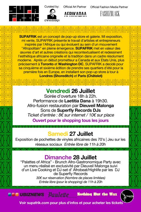 SUPAFRIK Paris flyer back-Le programme