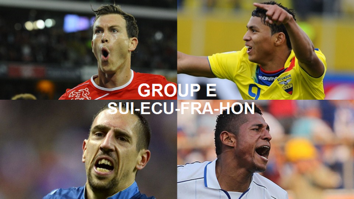 Coupe du Monde 2014 Groupe E : Suisse, Equateur, France, Honduras