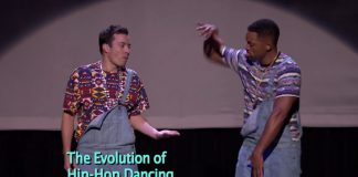 The  tonight show: Will Smith and Jimmy Fallon dancing hip-hop