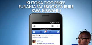 Facebook Kiswahili en Tanzanie sur le réseau Tigo Mobile kiswahili facebook