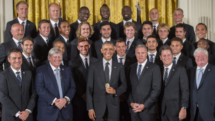 Barack Obama champion MLS 2013 Aurélien Collin
