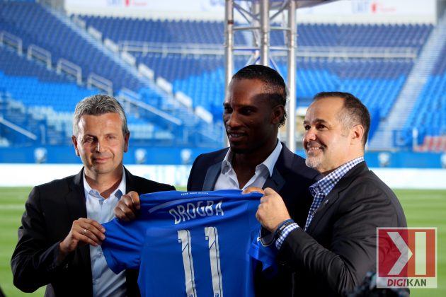 Les partisans font la rencontre de Didier Drogba