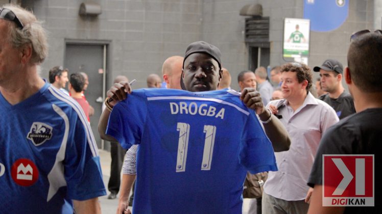 Les partisans font la rencontre de Didier Drogba