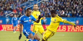 MLS : L’Impact de Montréal remporte 2-1 le match aller de la série face au Crew de Columbus. L'Impact de Montréal a remporté 2-1 le match aller de sa série face au Crew de Columbus.