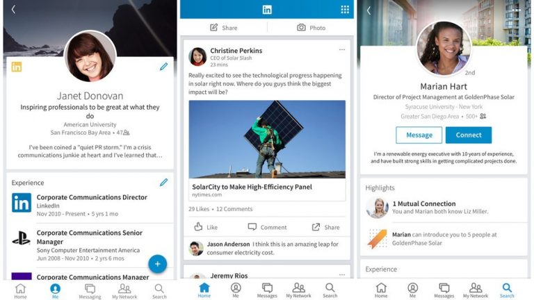 La nouvelle application mobile de LinkedIn copie Facebook