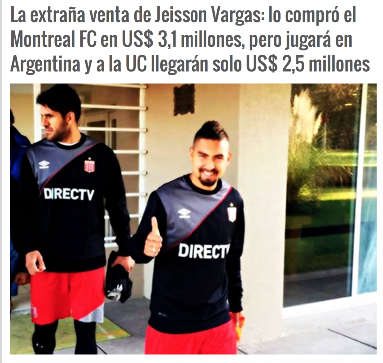 L’étrange transfert de Jeisson Vargas, acheté par le FC Montréal.