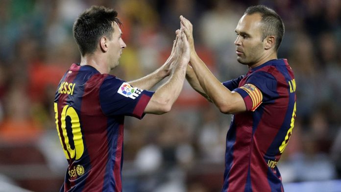 fc barcelone Messi et Iniesta