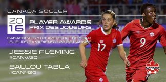 Tabla et Fleming sont les Joueurs canadiens U-20 de l’Année 2016 tabla montreal