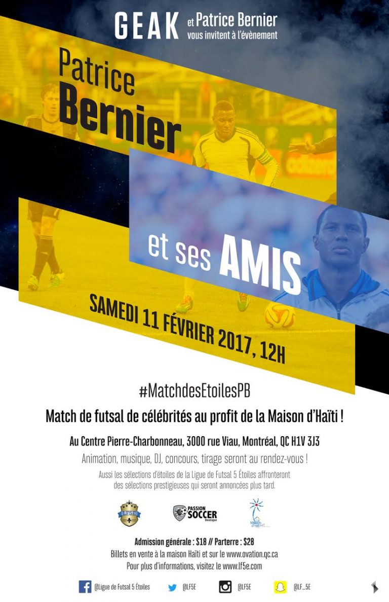 Patrice Bernier et ses amis se mobilisent pour La Maison d’Haiti